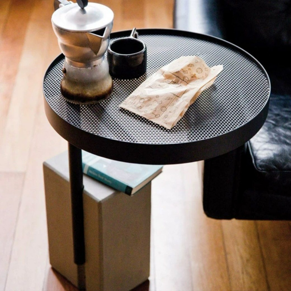 CORRINO Modern Concrete Metal Side Table - Radical Homes Singapore