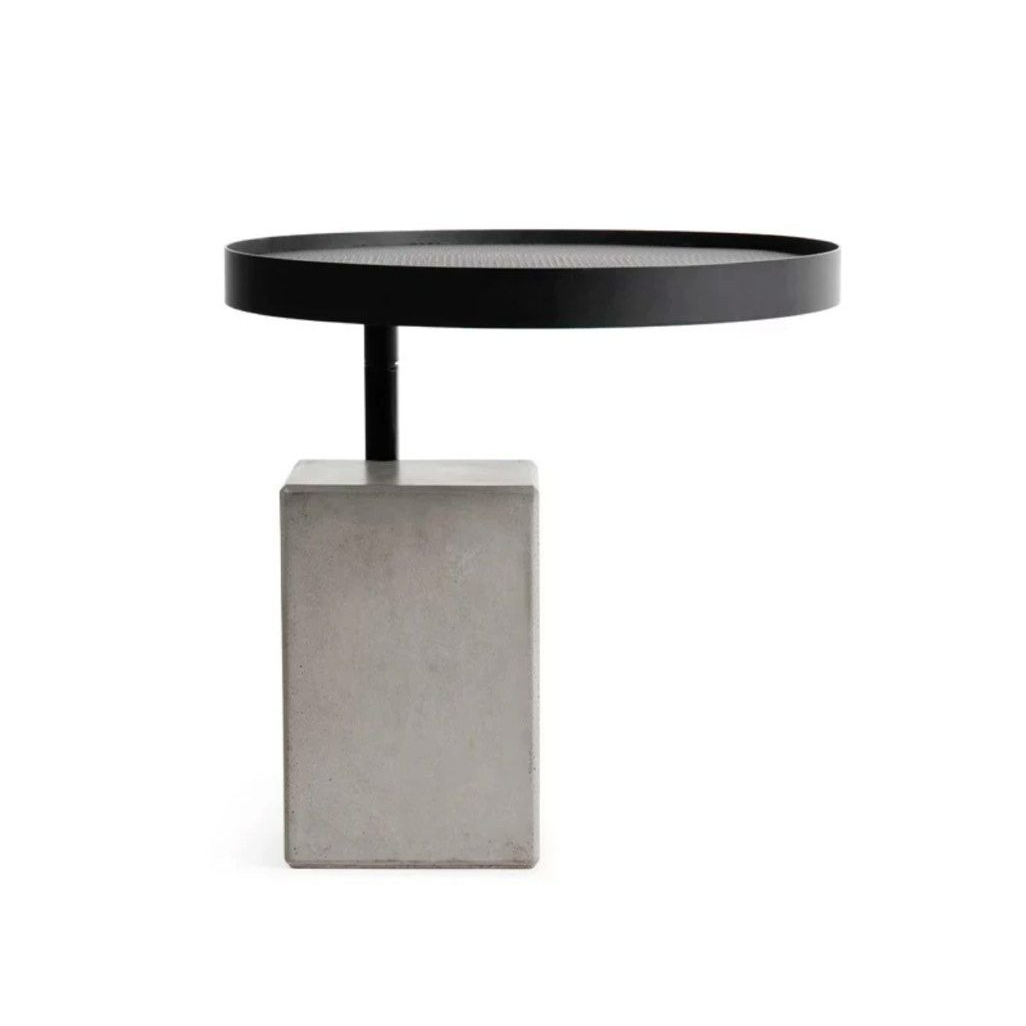 CORRINO Modern Concrete Metal Side Table - Radical Homes Singapore