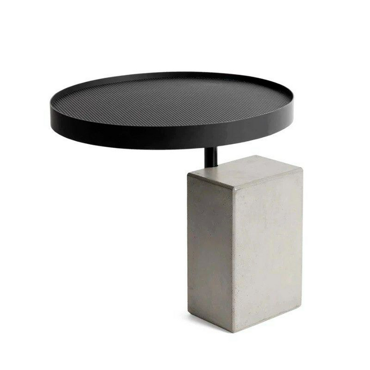 CORRINO Modern Concrete Metal Side Table - Radical Homes Singapore