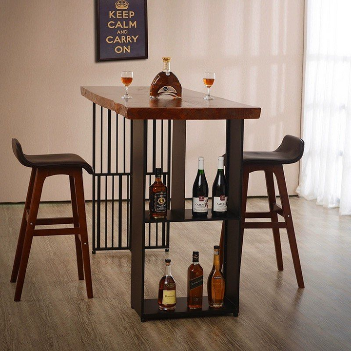 TROSS Industrial Solid Wood Bar Table - Radical Homes Singapore