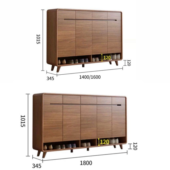 BOSCE Modern Walnut Shoe Cabinet - Radical Homes Singapore