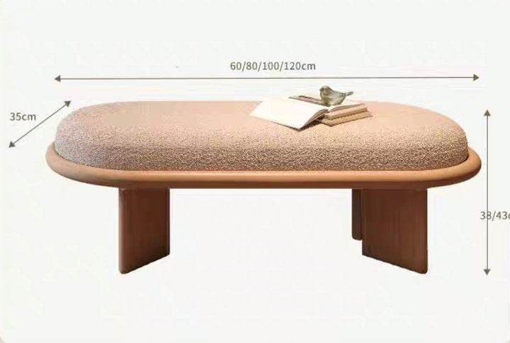 CAPRI Japandi Boucle Bench - Radical Homes Singapore