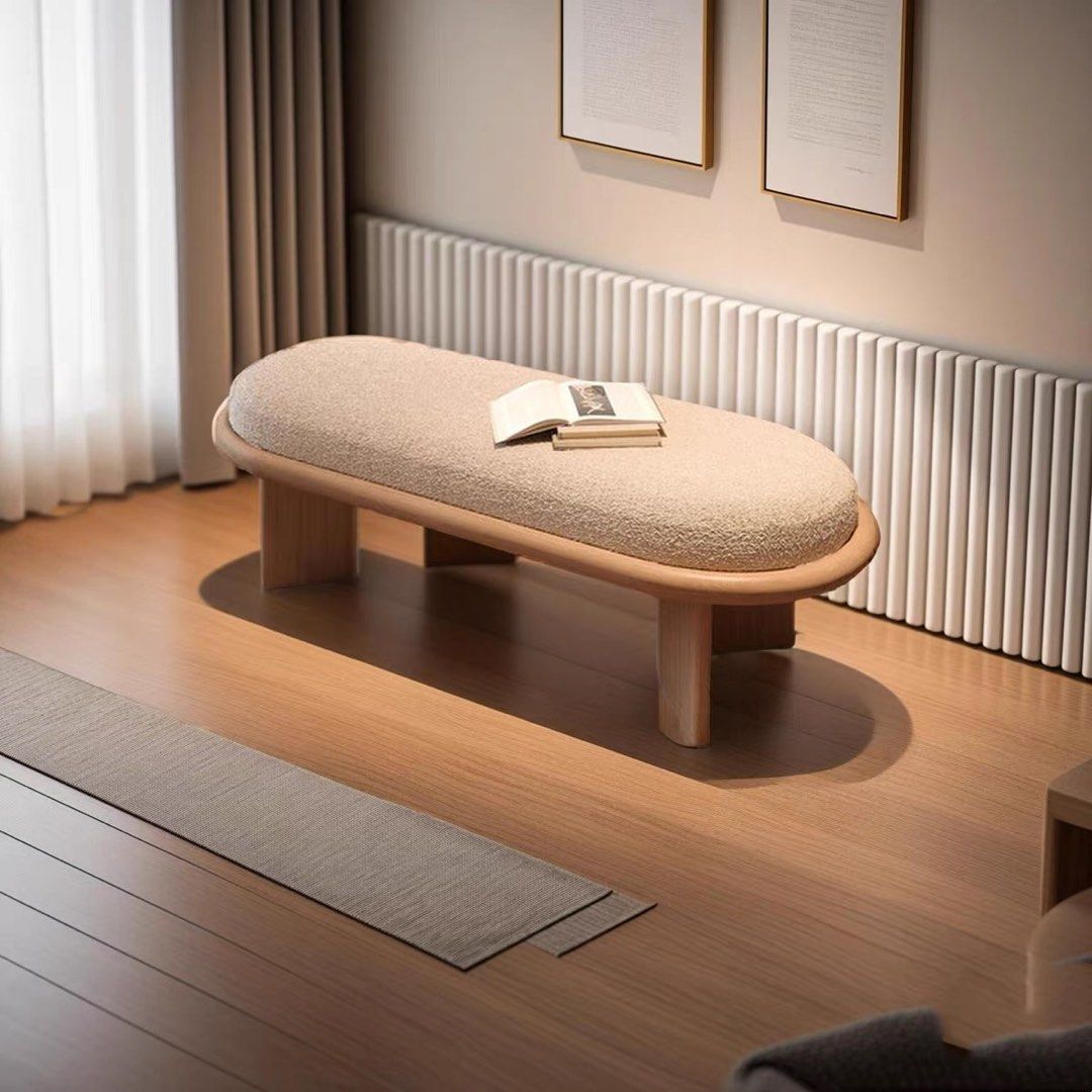CAPRI Japandi Boucle Bench - Radical Homes Singapore
