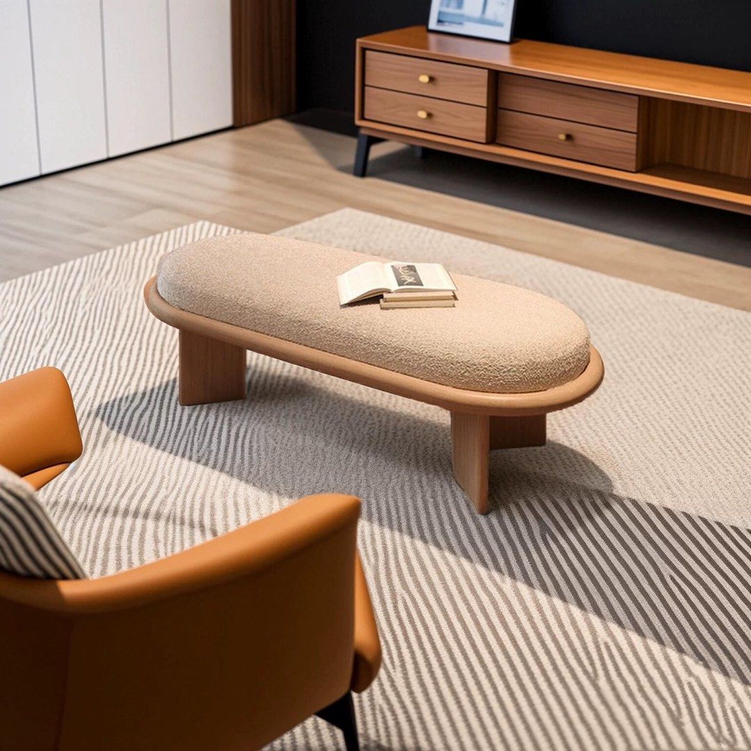 CAPRI Japandi Boucle Bench - Radical Homes Singapore