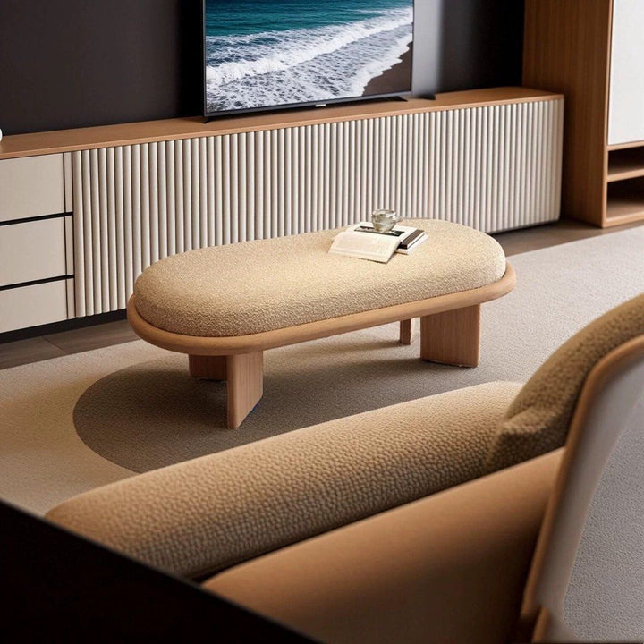 CAPRI Japandi Boucle Bench - Radical Homes Singapore