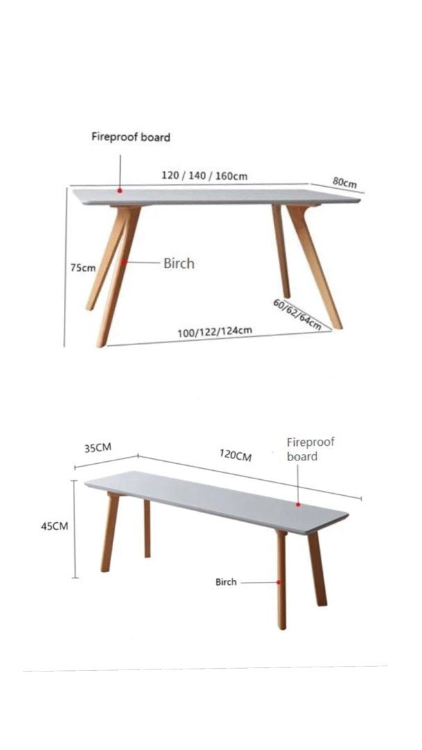HECTOR Rectangular Dining Table Set - Radical Homes Singapore