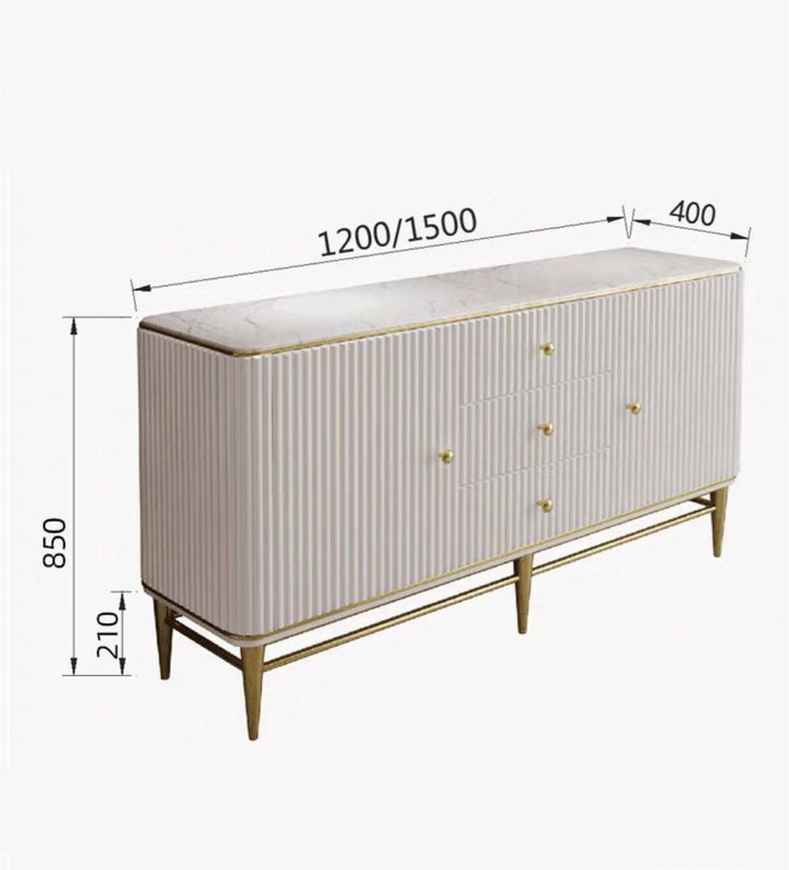 HARPER Modern Marble Sideboard - Radical Homes Singapore