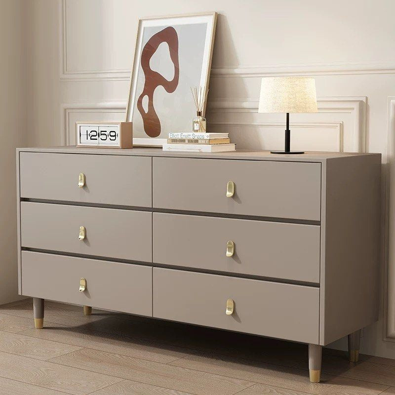 BASILIA Modern Khaki Chest Of Drawers - Radical Homes Singapore