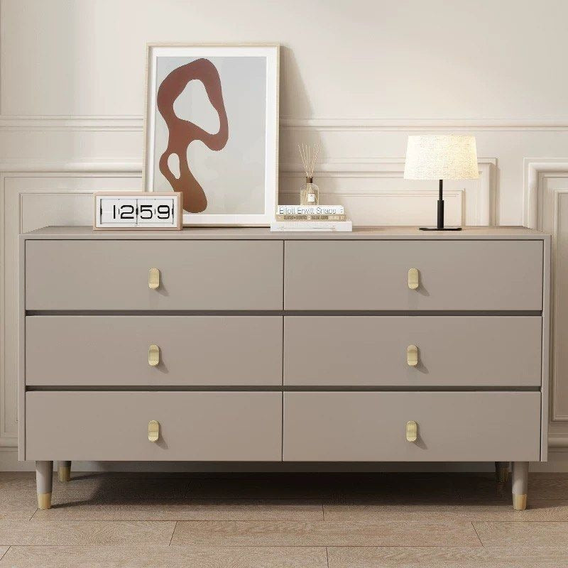 BASILIA Modern Khaki Chest Of Drawers - Radical Homes Singapore