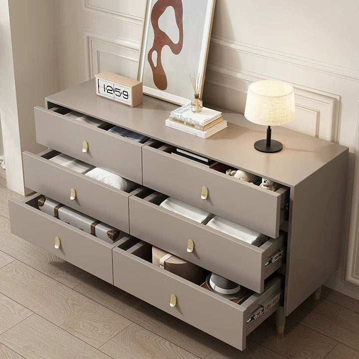 BASILIA Modern Khaki Chest Of Drawers - Radical Homes Singapore