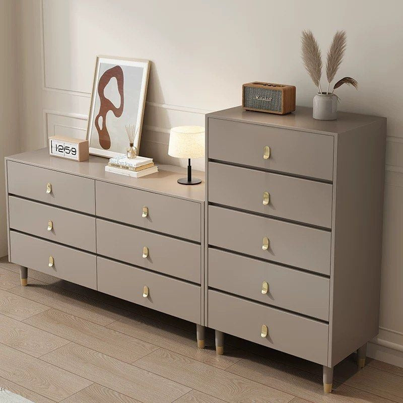 BASILIA Modern Khaki Chest Of Drawers - Radical Homes Singapore