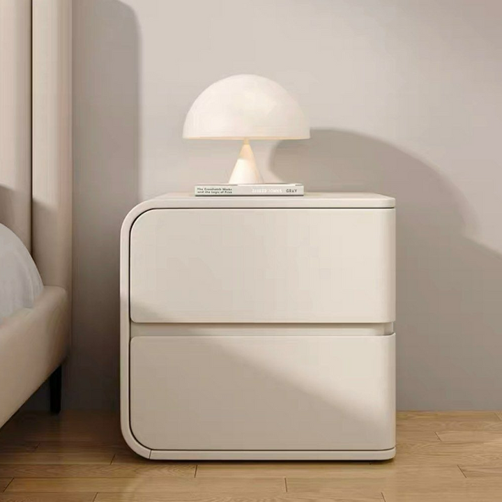 DUNCAN Modern Leather Bedside / Side Table - Radical Homes Singapore