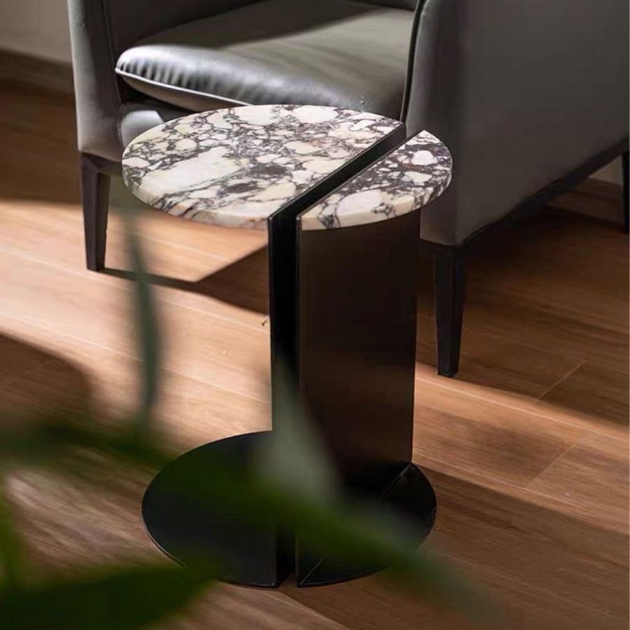 OSCAR Modern Marble Side Table - Radical Homes Singapore