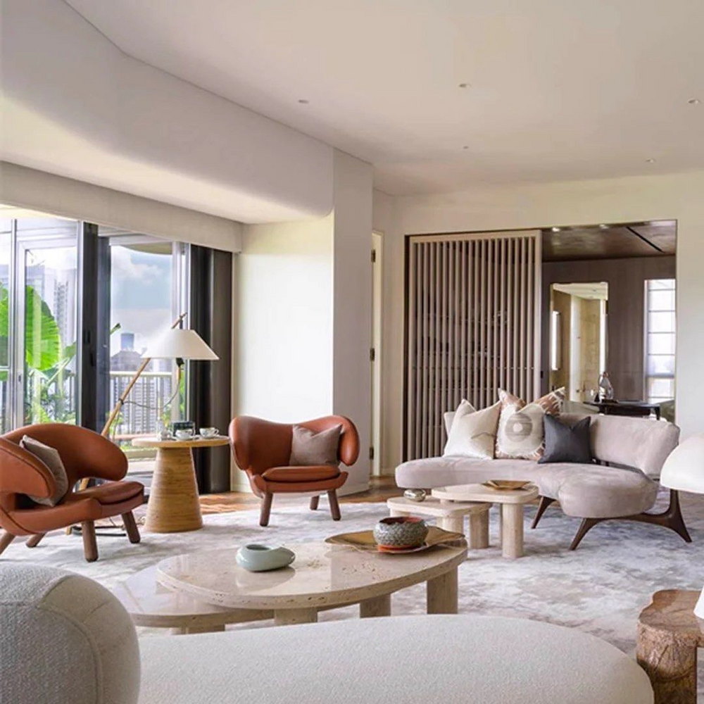 XANDER Travertine Coffee Table - Radical Homes Singapore