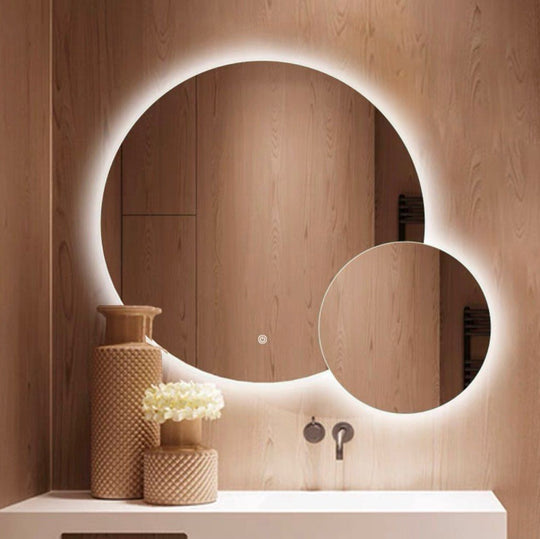 LUNAR Modern Round LED Wall Mirrors - Cassa Haus Singapore