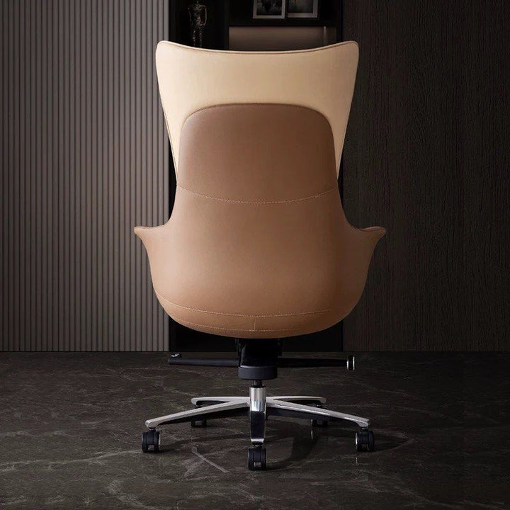 DRAVO Modern Genuine Leather Office Chair - Cassa Haus Singapore