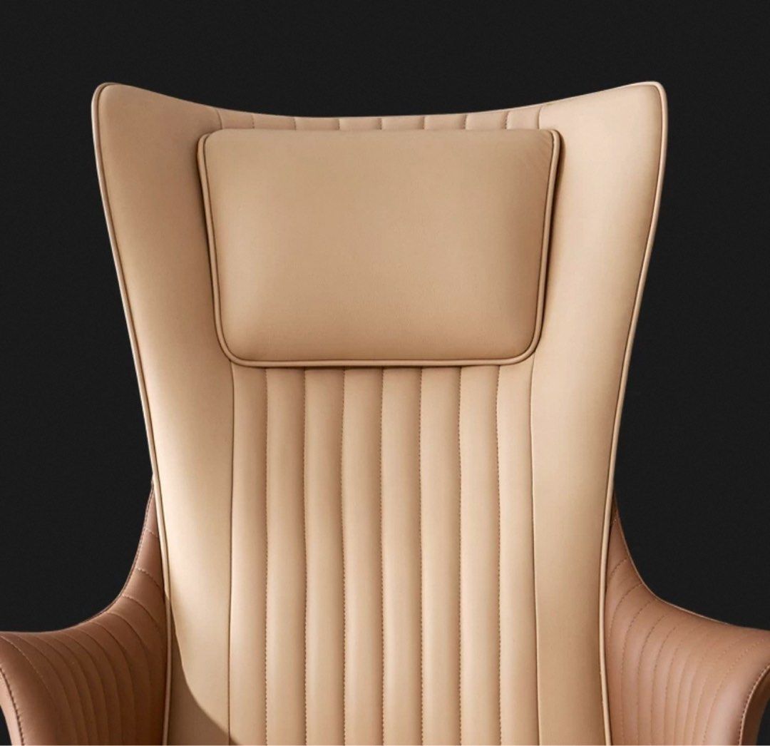 DRAVO Modern Genuine Leather Office Chair - Cassa Haus Singapore
