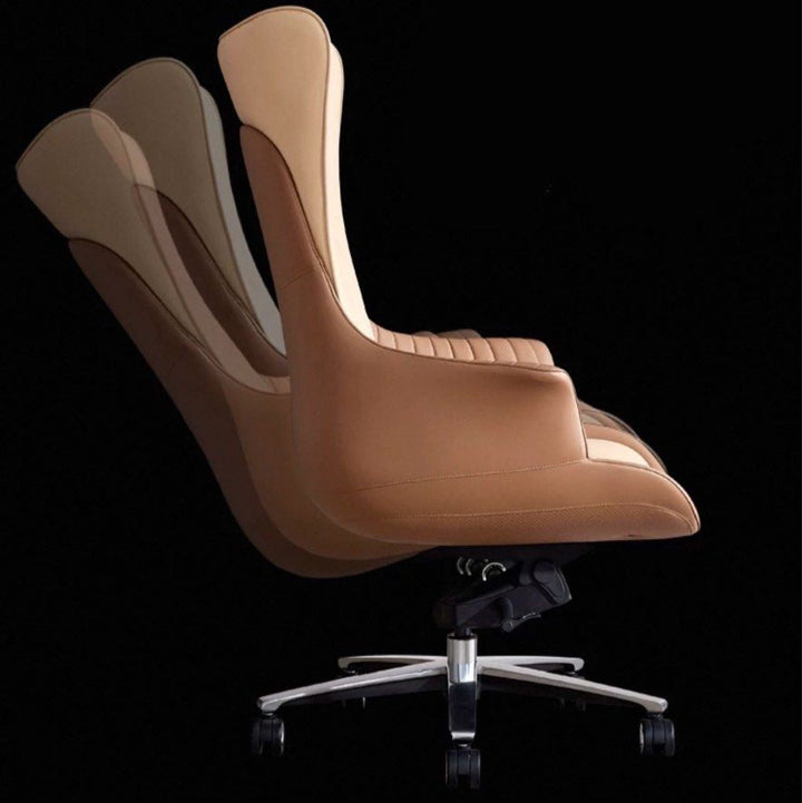DRAVO Modern Genuine Leather Office Chair - Cassa Haus Singapore