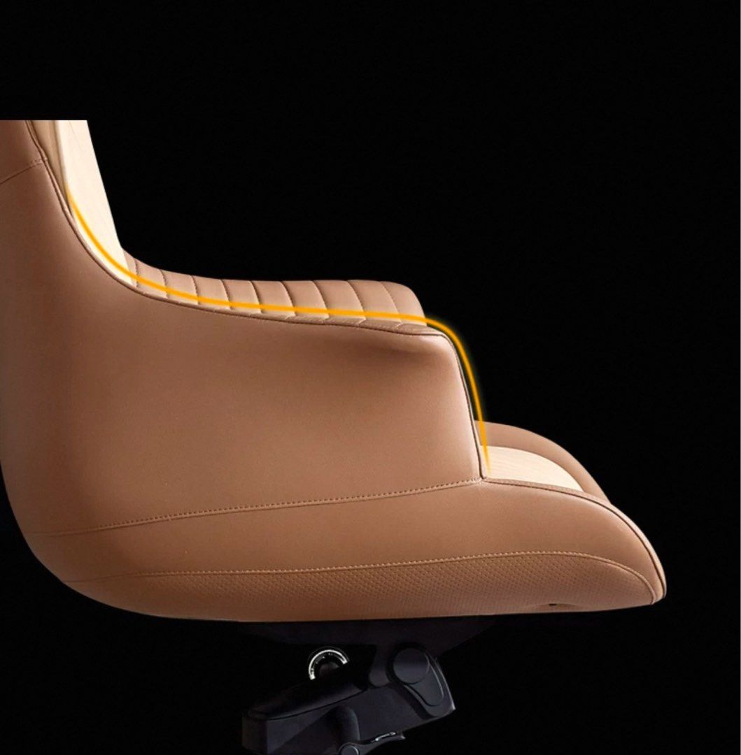 DRAVO Modern Genuine Leather Office Chair - Cassa Haus Singapore