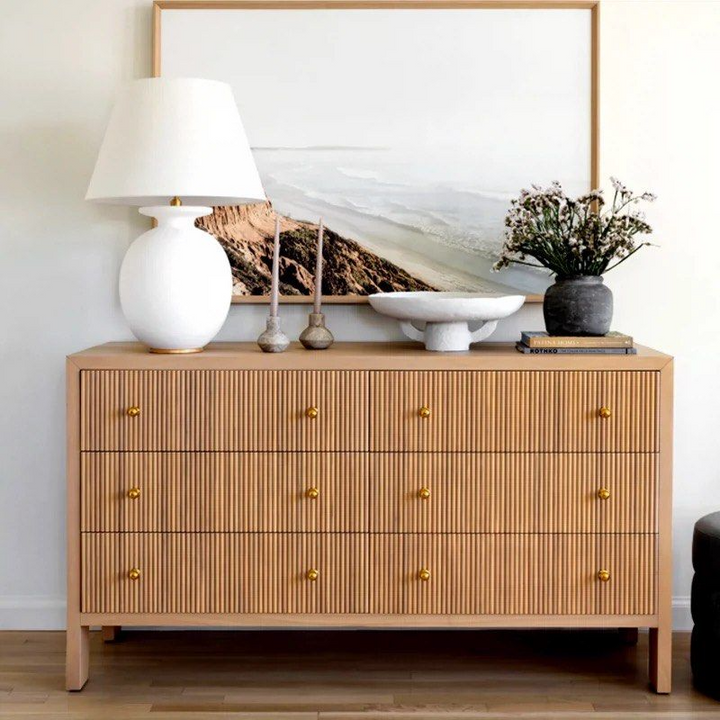 PELE Modern Fluted Chest Of Drawers - Radical Homes Singapore