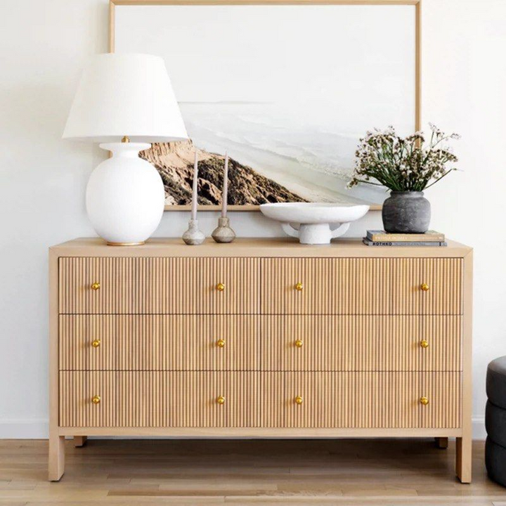 PELE Modern Fluted Chest Of Drawers - Radical Homes Singapore