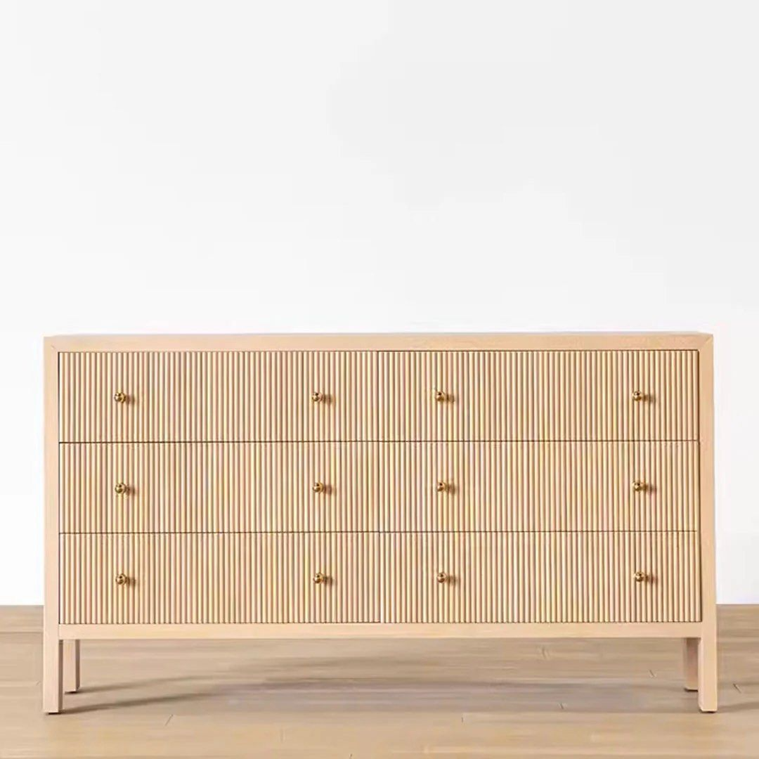 PELE Modern Fluted Chest Of Drawers - Radical Homes Singapore
