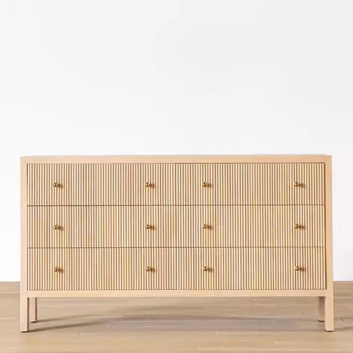PELE Modern Fluted Chest Of Drawers - Radical Homes Singapore