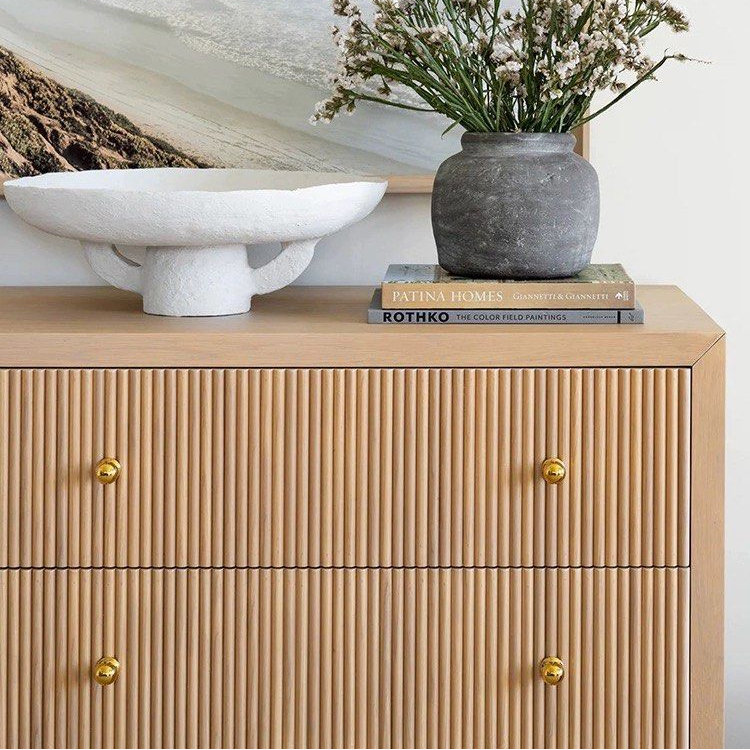 PELE Modern Fluted Chest Of Drawers - Radical Homes Singapore