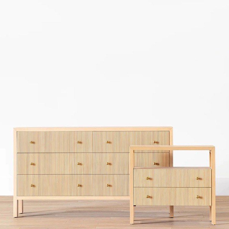 PELE Modern Fluted Chest Of Drawers - Radical Homes Singapore