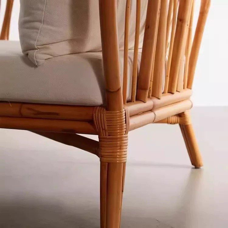 QUELZARO Rustic Rattan Sofa