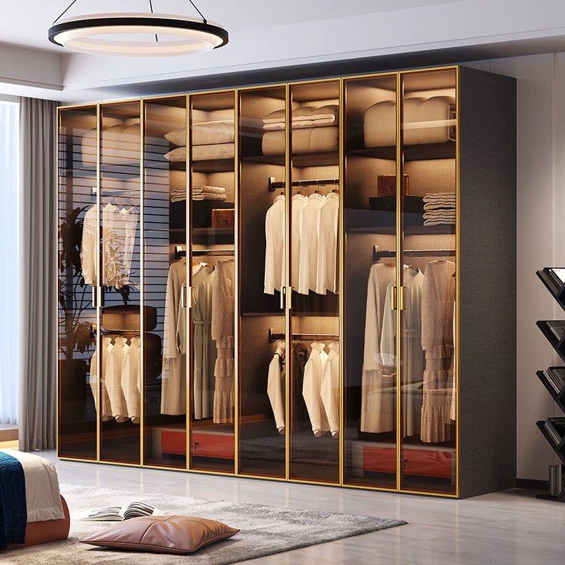 CALHUR Modern Glass Wardrobe - Radical Homes Singapore
