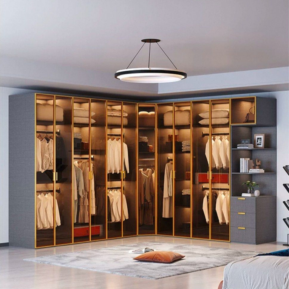 CALHUR Modern Glass Wardrobe - Radical Homes Singapore