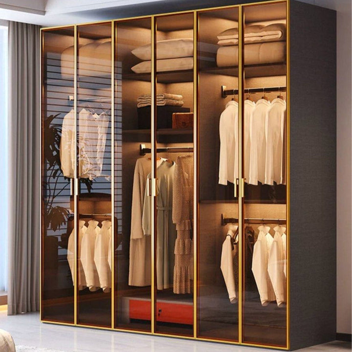 CALHUR Modern Glass Wardrobe - Radical Homes Singapore