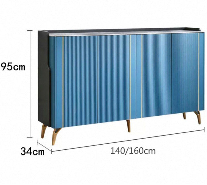 AZURE Modern Fluted Shoe Cabinet - Cassa Haus Singapore