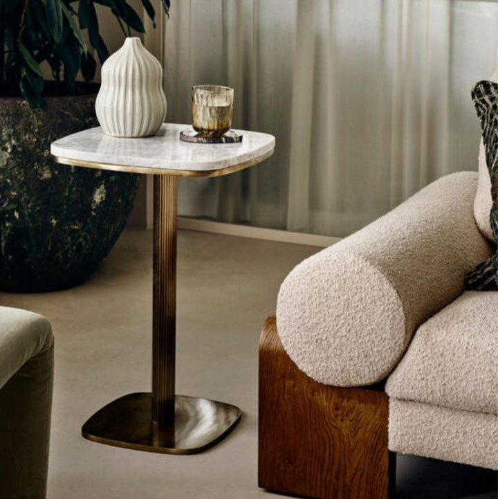 RABBAN Modern Marble Side Table - Radical Homes Singapore