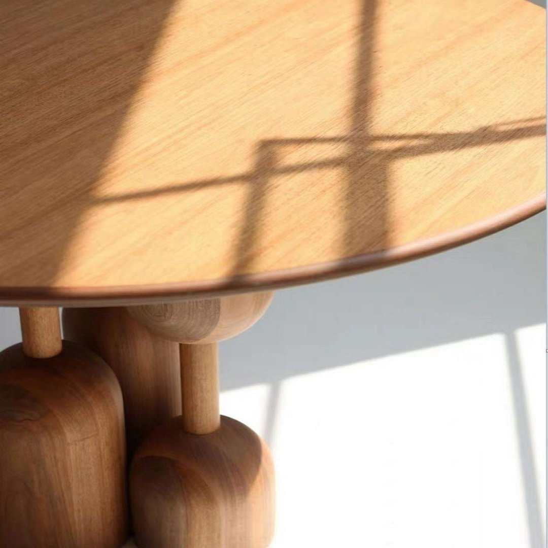 JAIME Modern Solid Wood Round Dining Table - Radical Homes Singapore