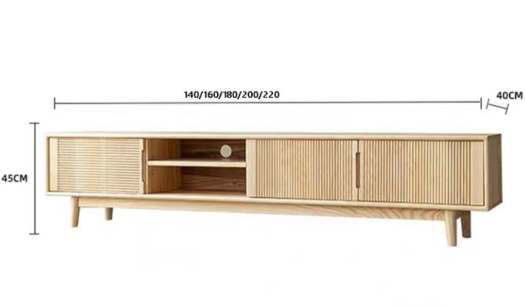 KORRIS Modern Solid Wood TV Console - Radical Homes Singapore