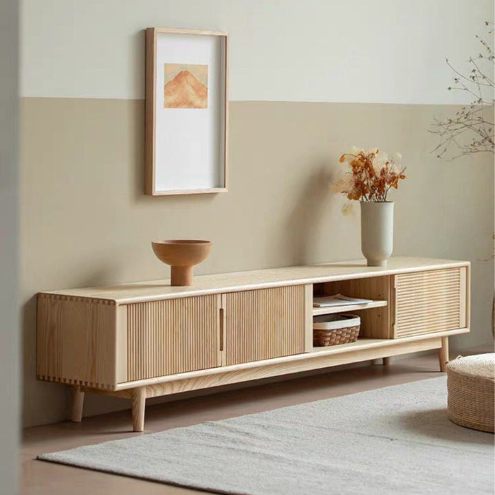 KORRIS Modern Solid Wood TV Console - Radical Homes Singapore
