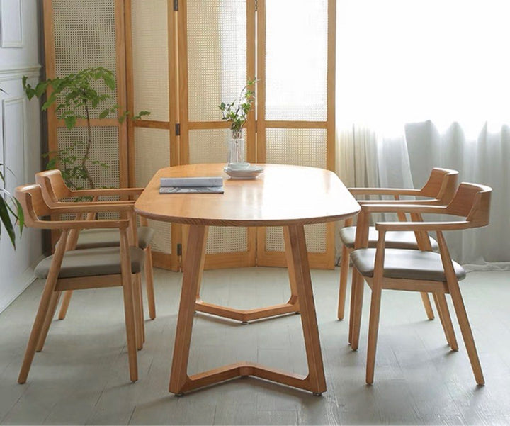 HALSTON Scandinavian Solid Wood Dining Table - Radical Homes Singapore