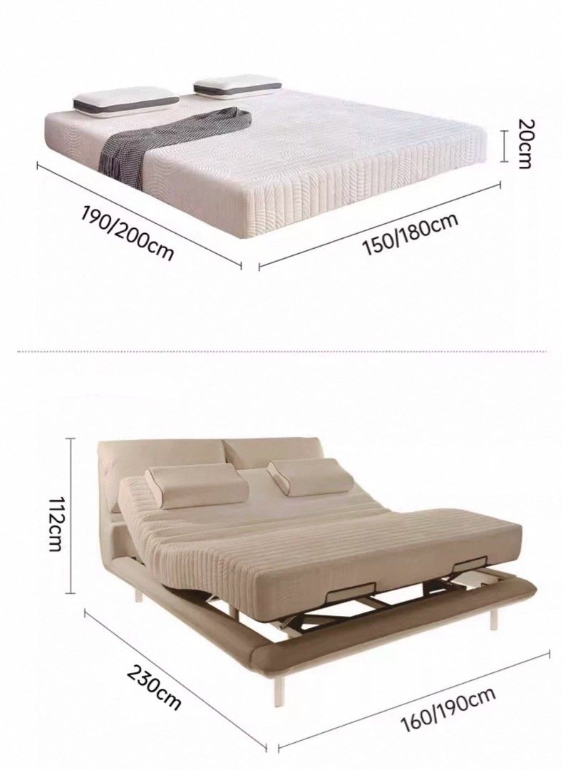 CARIOLN Modern Electric Bedframe - Radical Homes Singapore