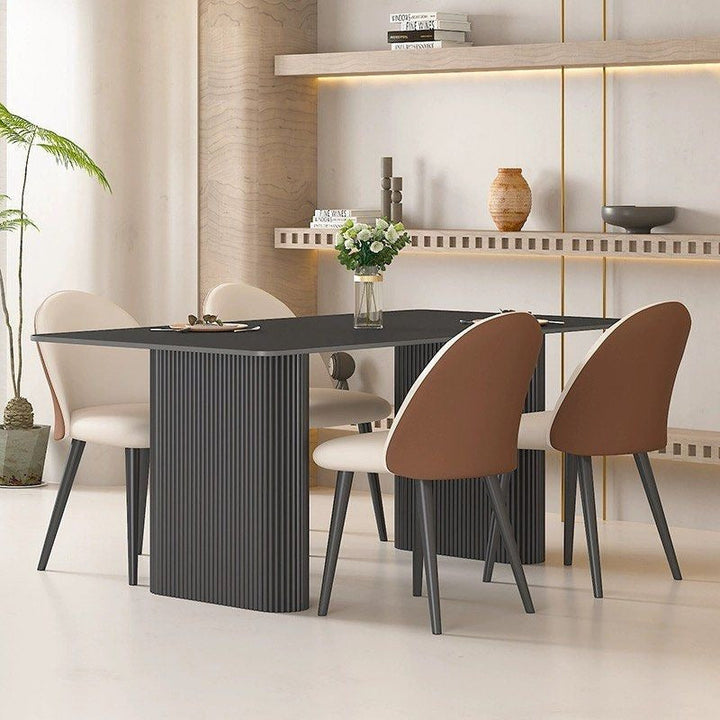 CARMONA Modern Sintered Stone Dining Table and Chair Set - Radical Homes Singapore