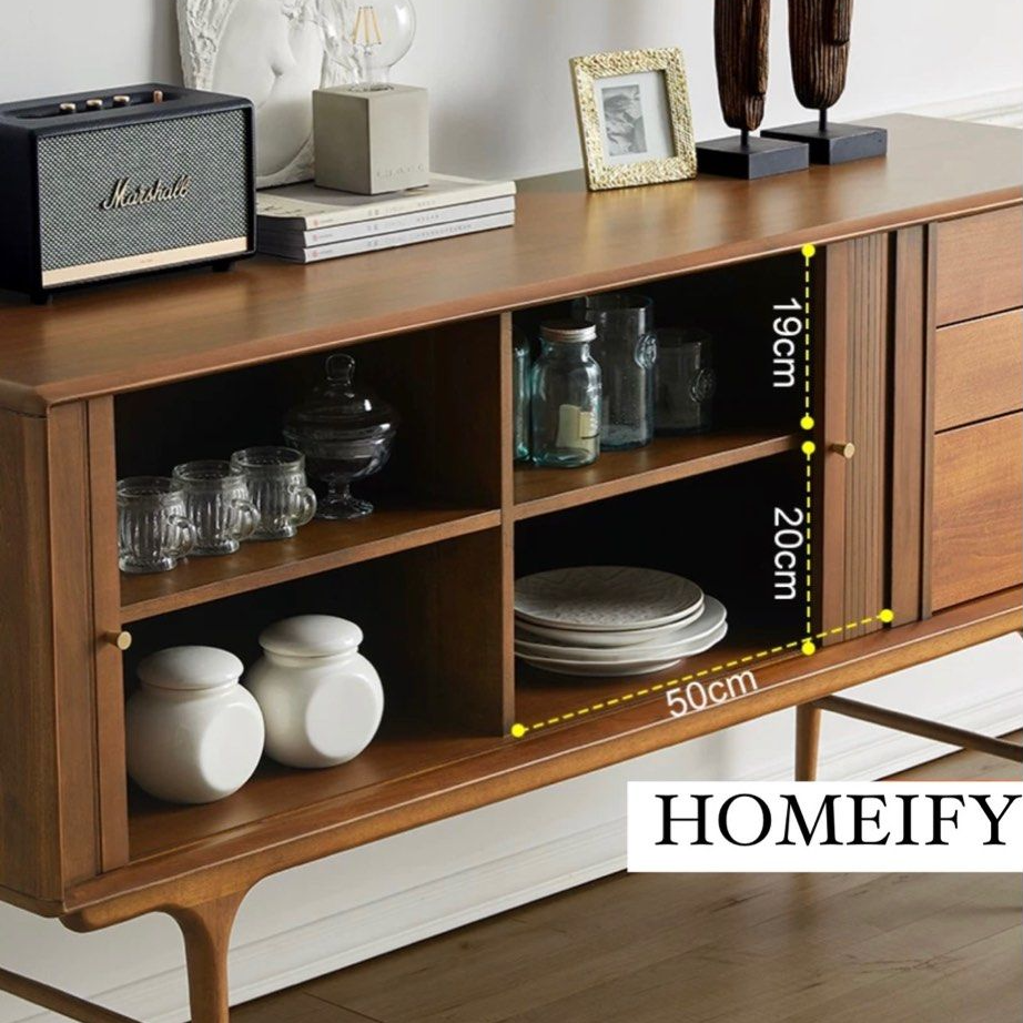 ADA Oak Wood Sideboard - Radical Homes Singapore