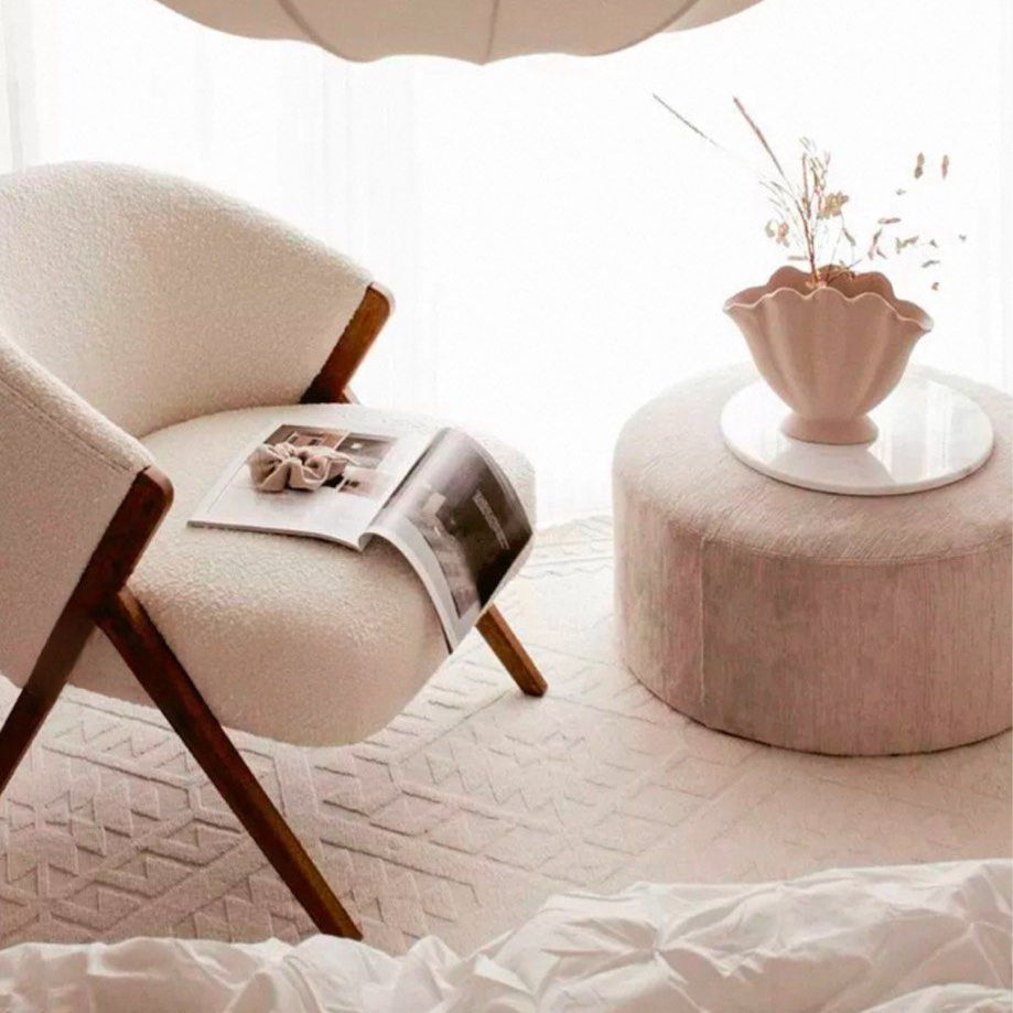 CAROLTEL Modern Boucle Lounge Chair - Radical Homes Singapore