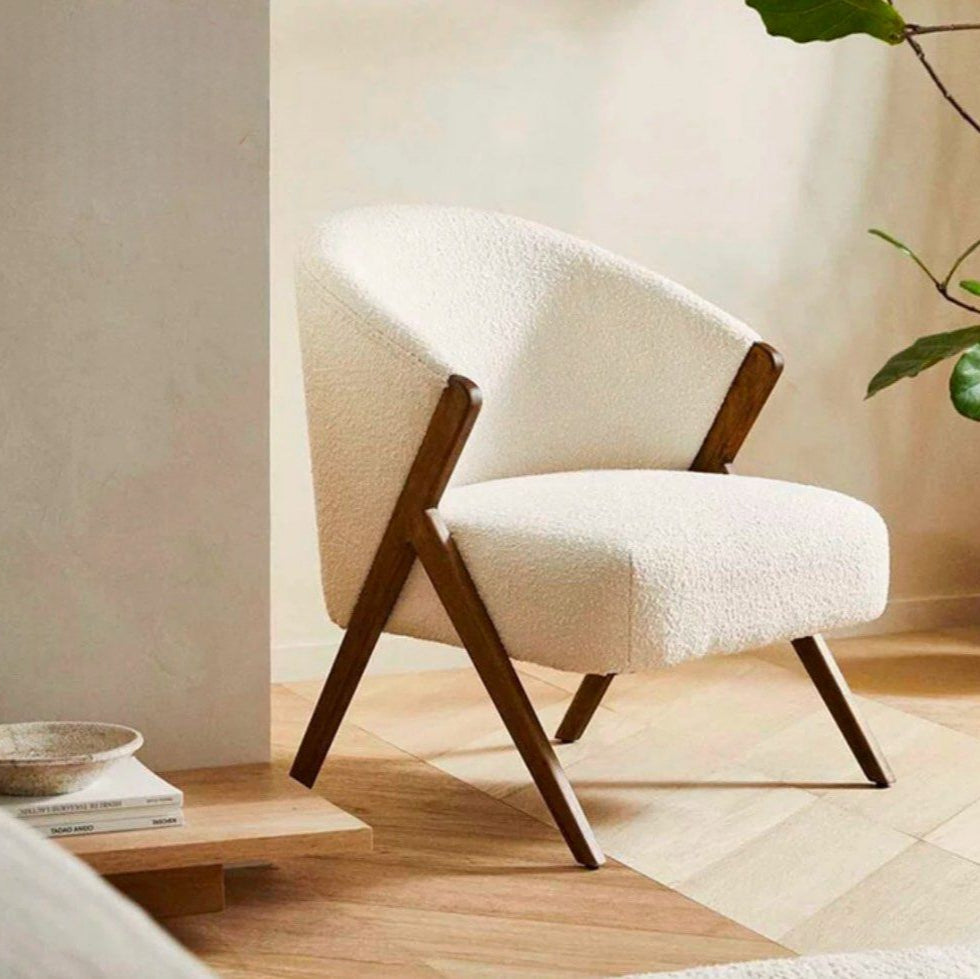CAROLTEL Modern Boucle Lounge Chair - Radical Homes Singapore