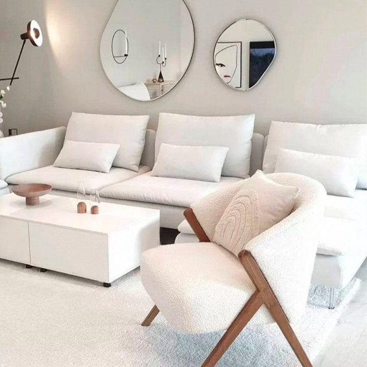 CAROLTEL Modern Boucle Lounge Chair - Radical Homes Singapore