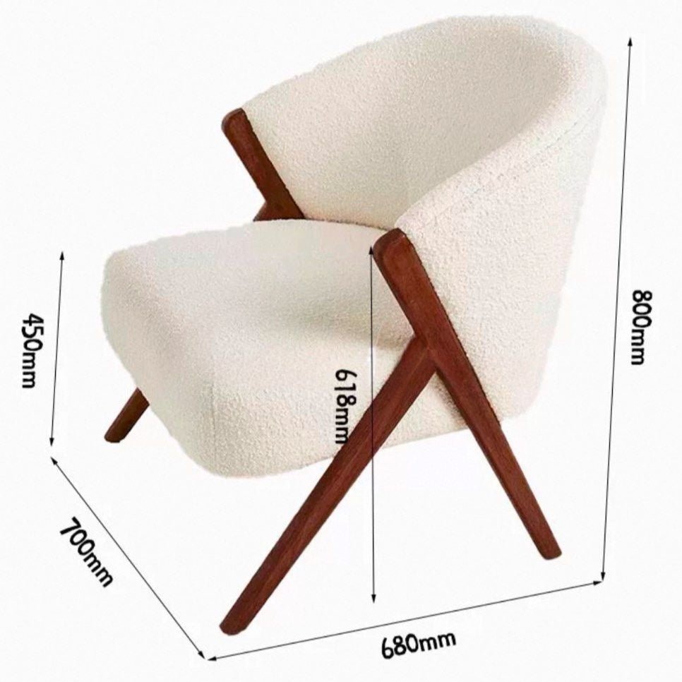 CAROLTEL Modern Boucle Lounge Chair - Radical Homes Singapore