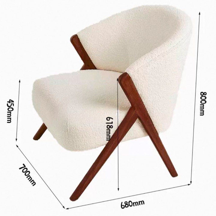 CAROLTEL Modern Boucle Lounge Chair - Radical Homes Singapore