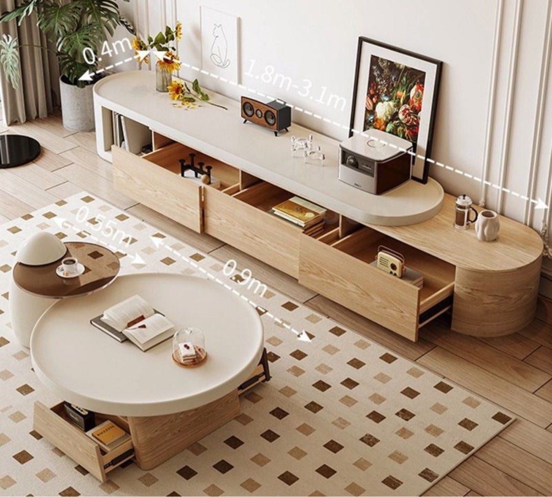 SHENRA Japandi TV Console - Radical Homes Singapore