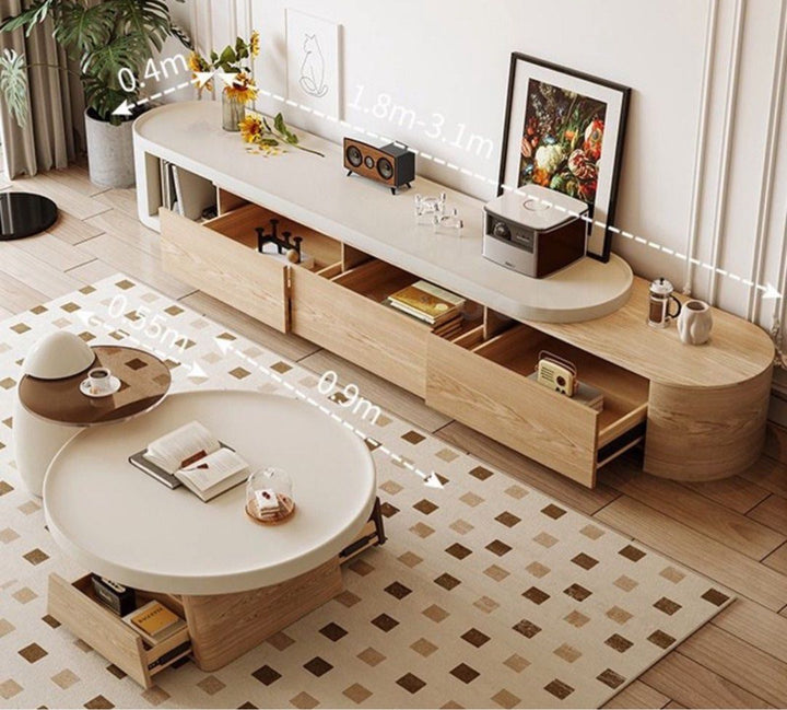 SHENRA Japandi TV Console - Radical Homes Singapore