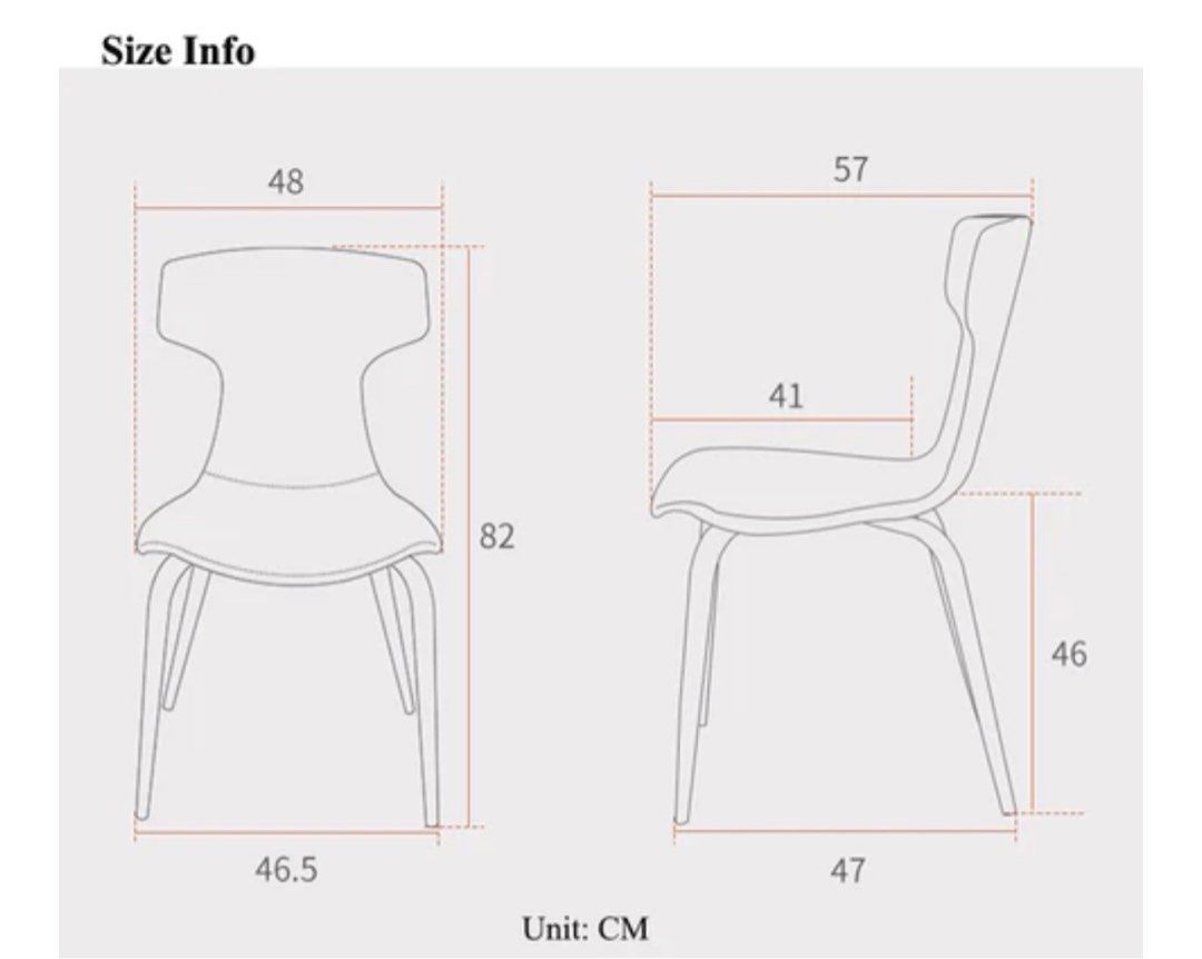 GALIEN Faux Leather Dining Chair (set of 2) - Radical Homes Singapore